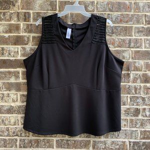 Simply Emma Women's Sleeveless Bib Top Tank Blouse